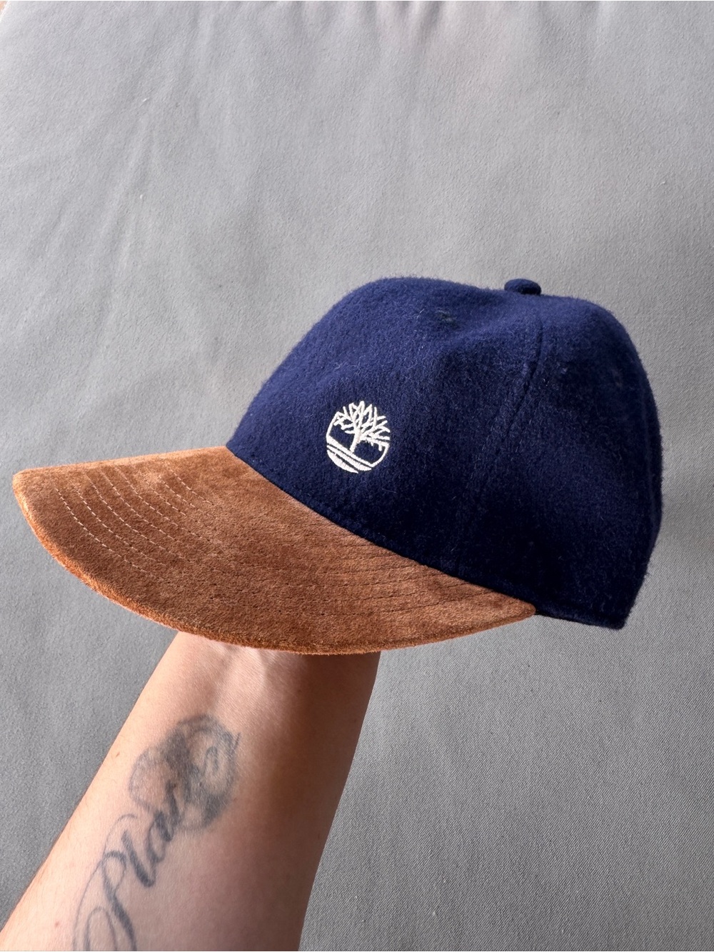 Timberland x American Eagle 24/7 Gear Wool Suede Brim Cap Navy Brown